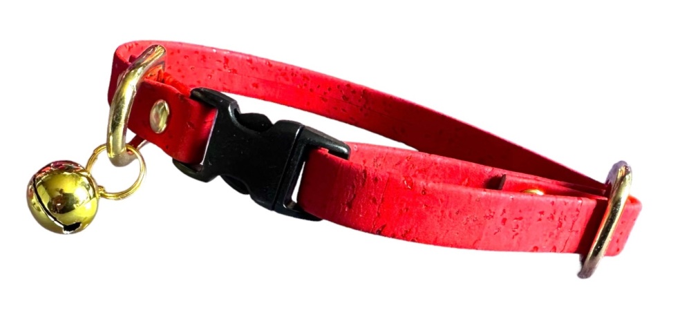 Red Cork Cat Collar