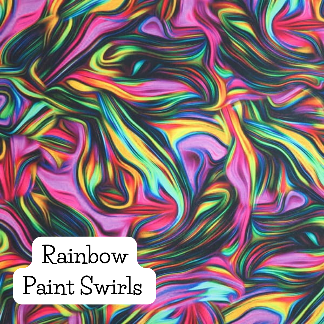 Rainbow Paint Swirls 
