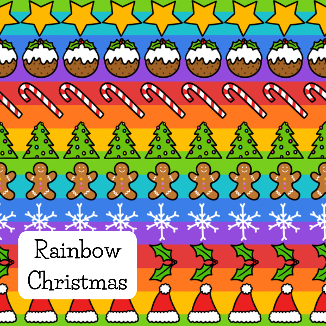 Rainbow Christmas T-shirt Tankies