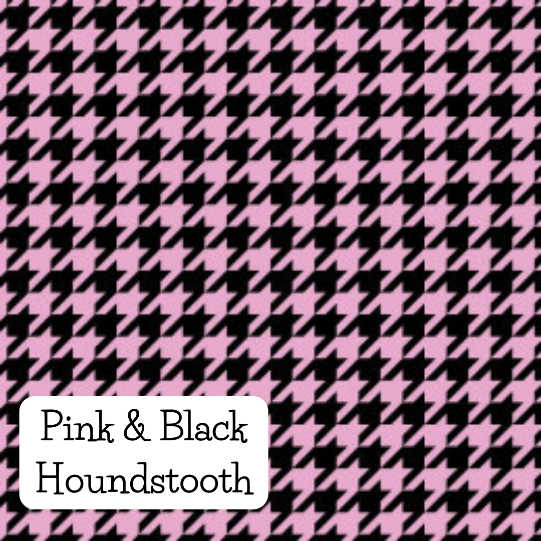 Pink & Black Houndstooth
