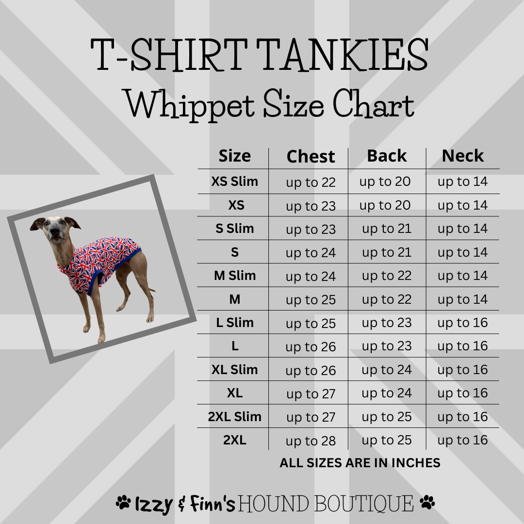 Union Jack Tshirt Tankies Whippet Size Guide