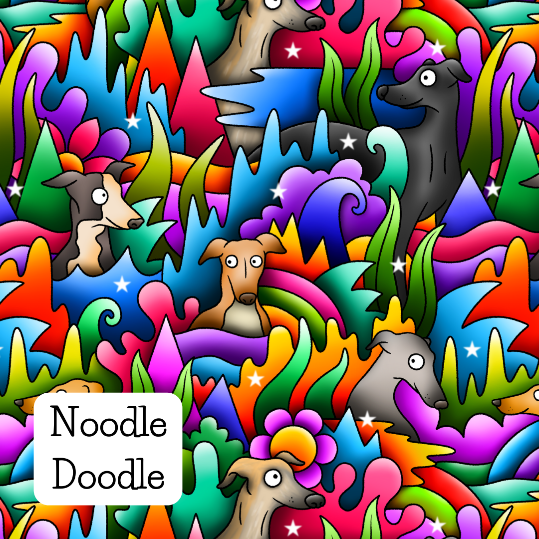 Noodle Doodle Waterproof Coat Fabric