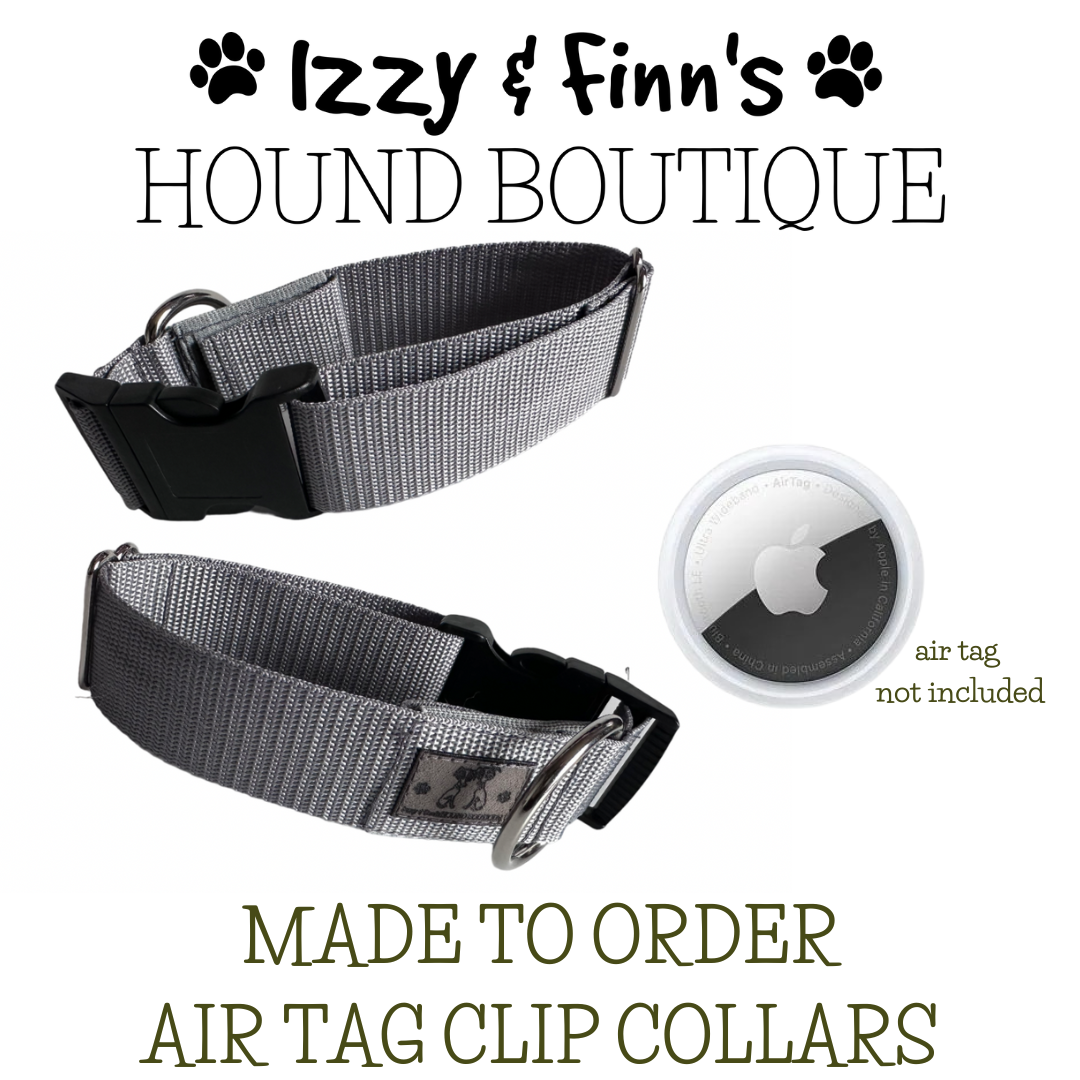 Made to Order - Air Tag Clip Dog Collar