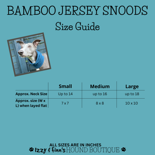 Bamboo Snood size guide