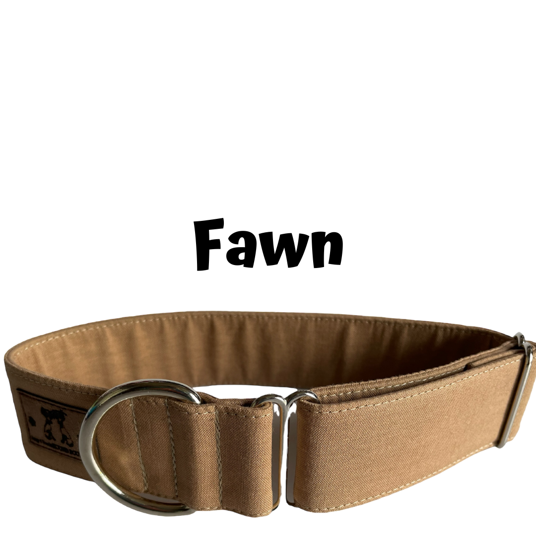 1.5" Fawn Block Colour Greyhound House Collar