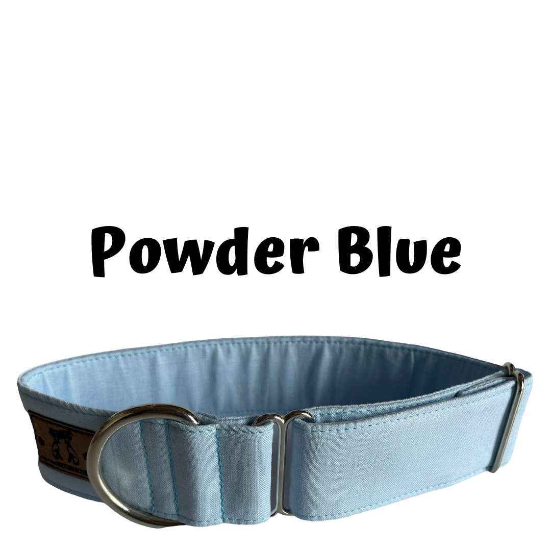 1.5" Powder Blue Block Colour Greyhound House Collar