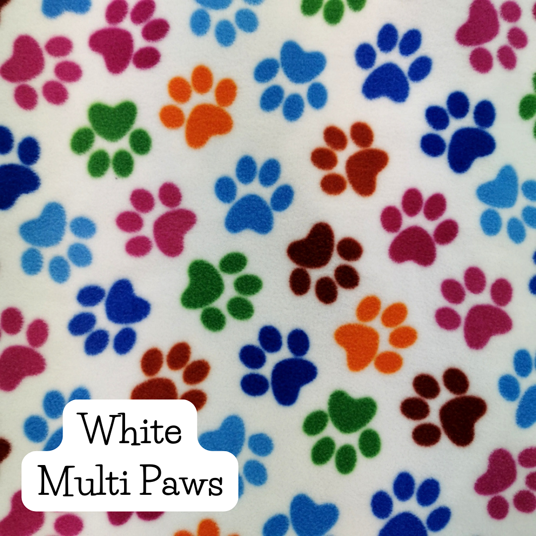 White Multi Paws Fleece