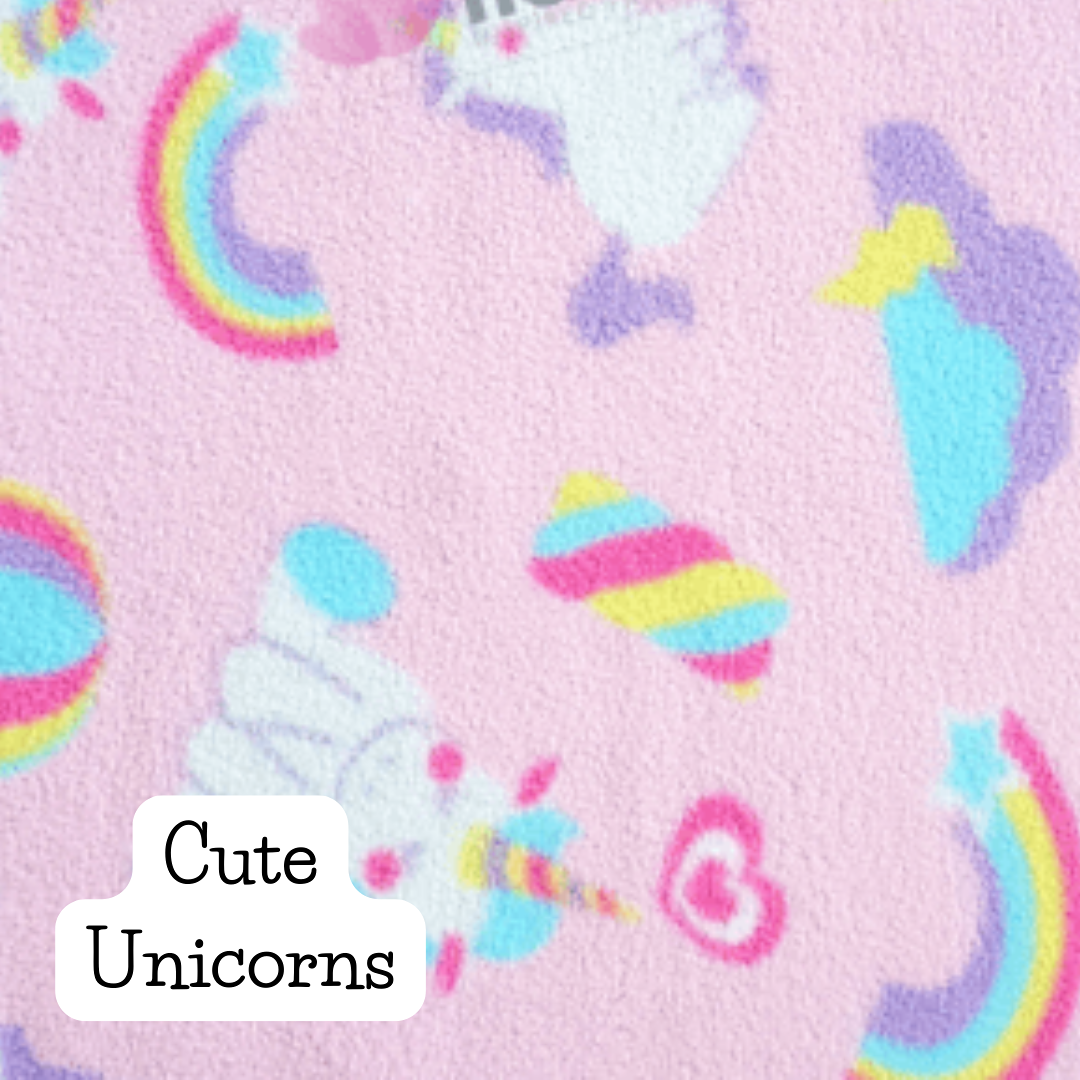 cute unicorns fleece