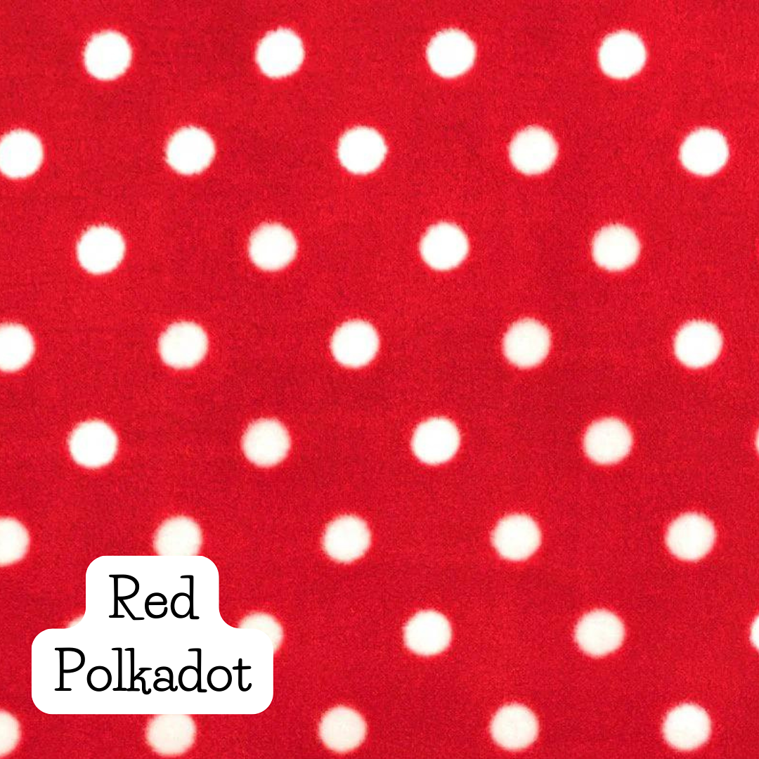 red polkadot fleece