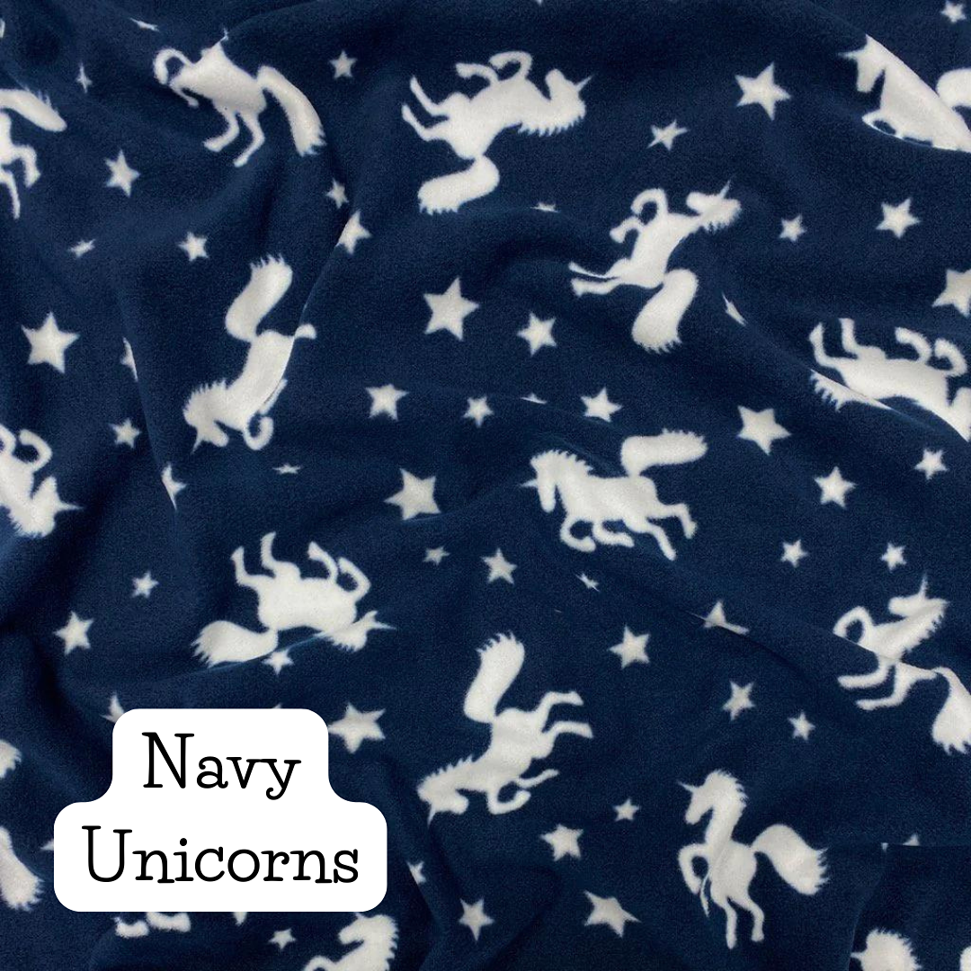 navy unicorns fleece