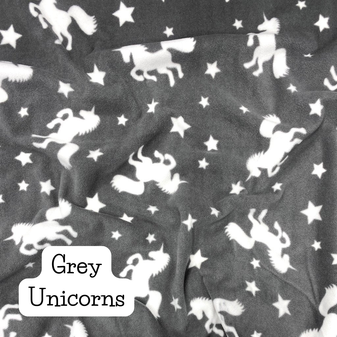 grey unicorns fleece