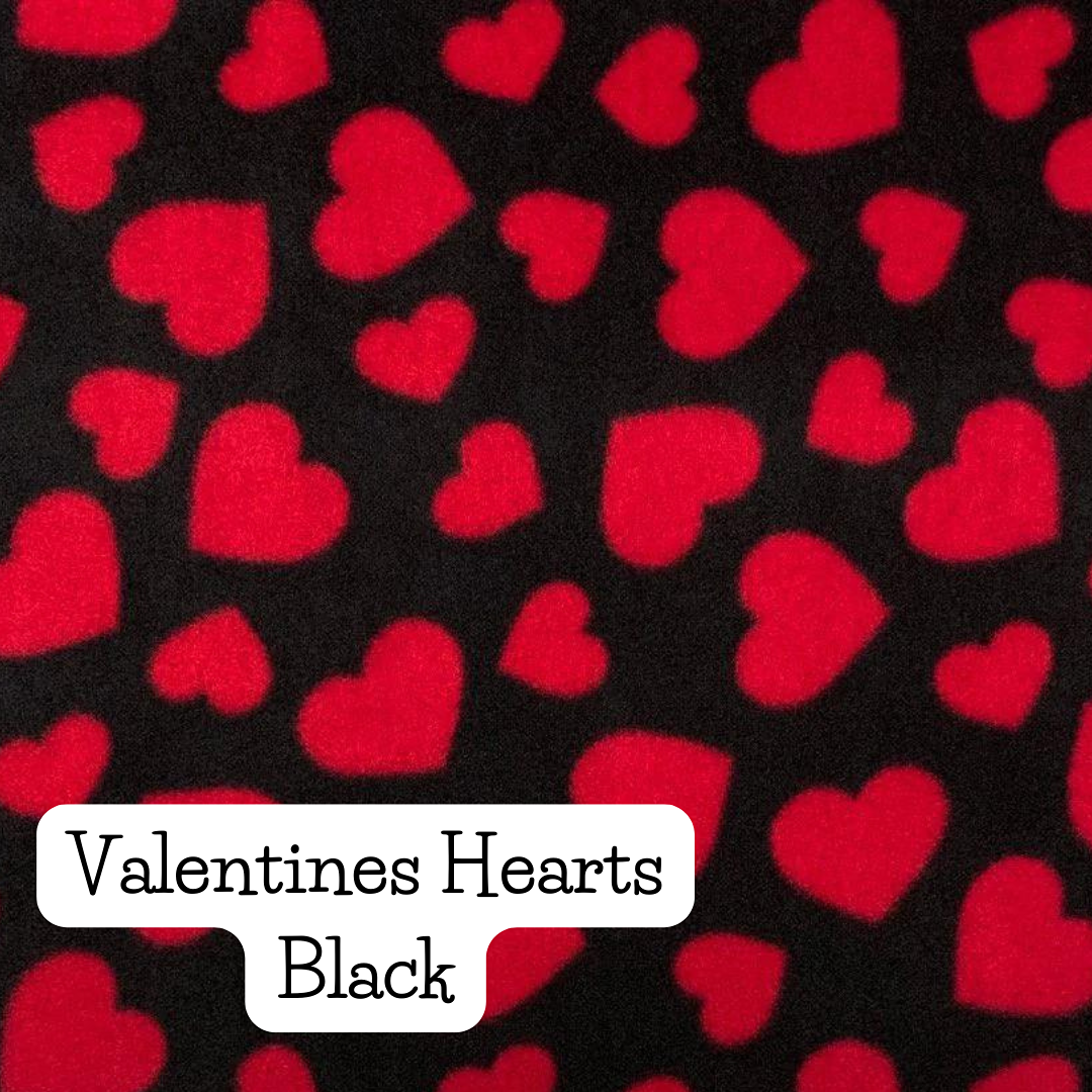 Valentines Hearts Black