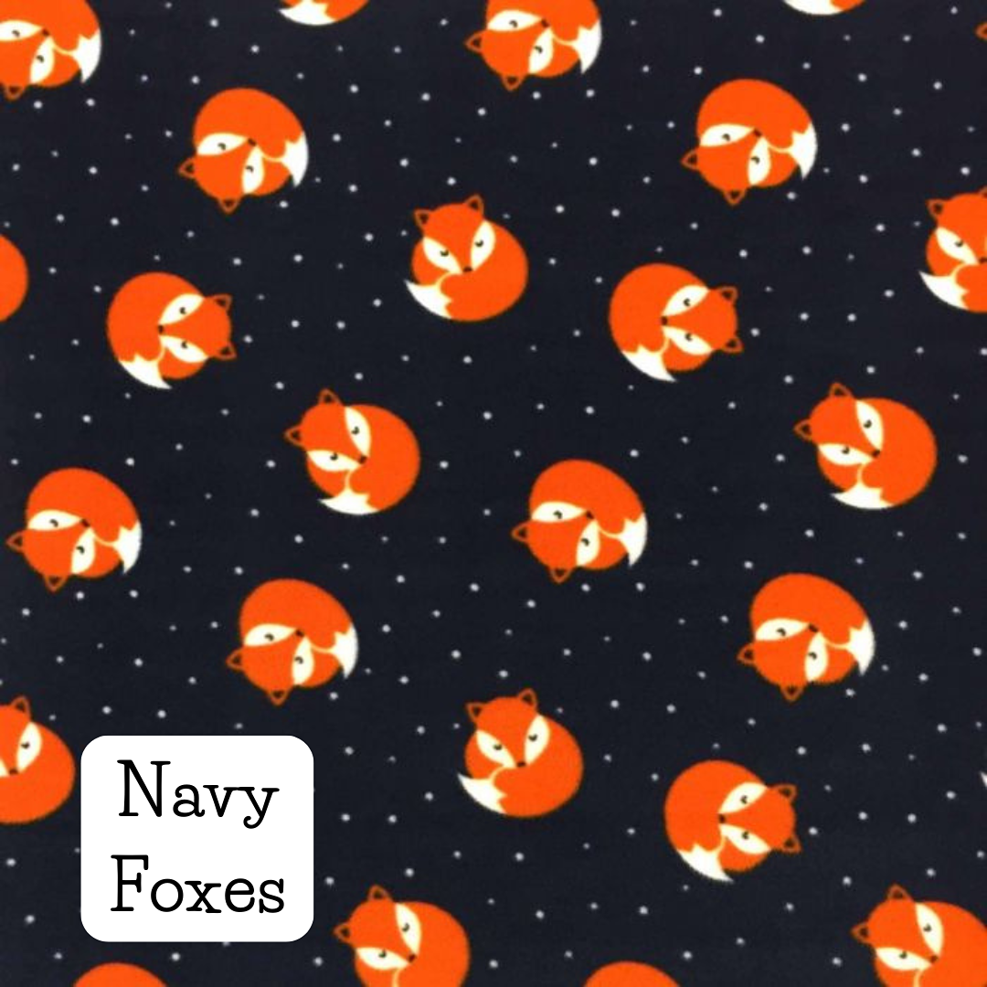 navy foxes fleece