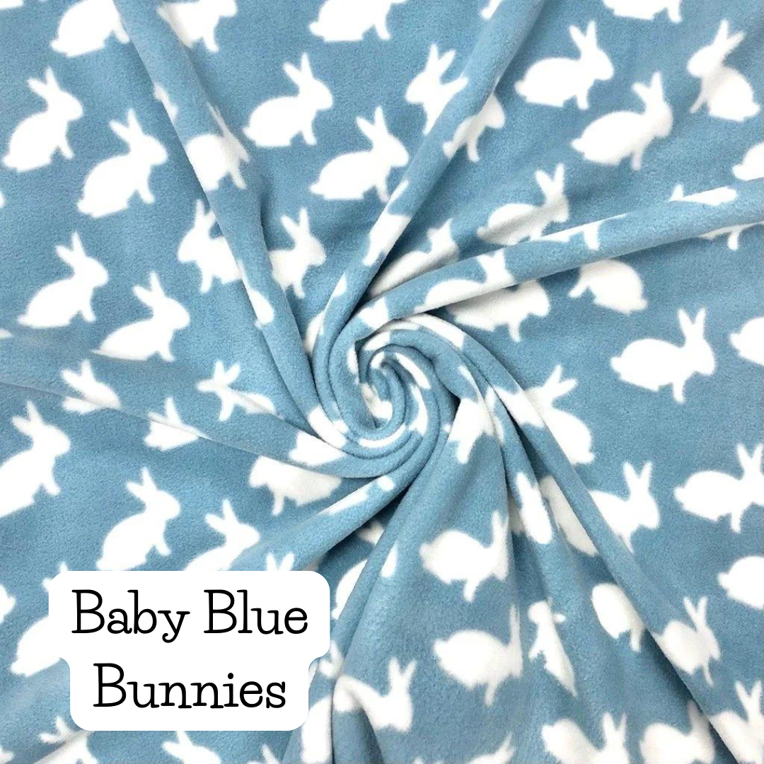 baby blue bunnies fleece