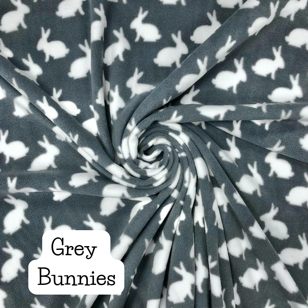 grey bunnies fleece