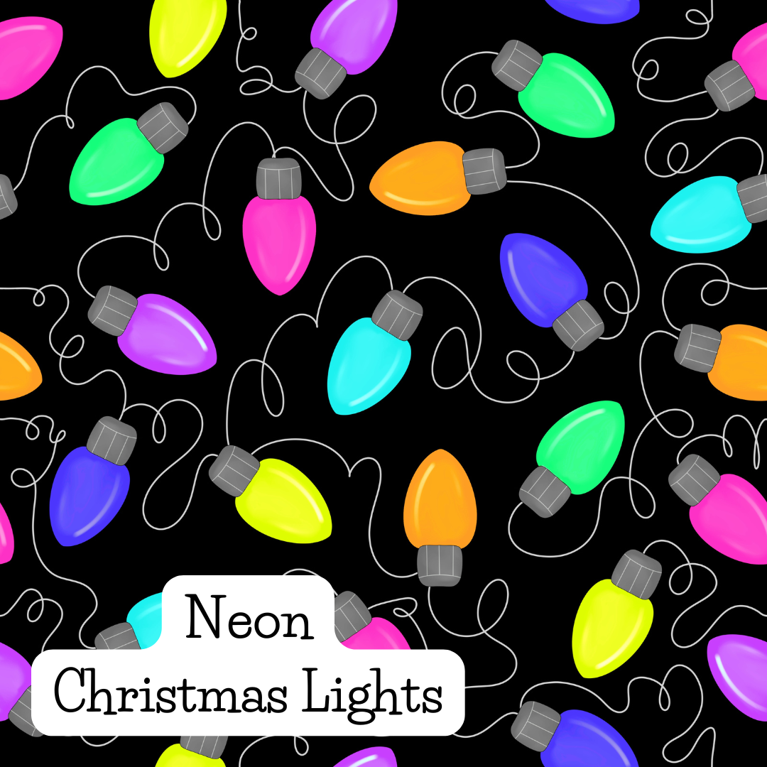 Neon Christmas Lights T-shirt Tankies