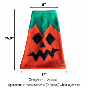 greyhound pumpkin snood size