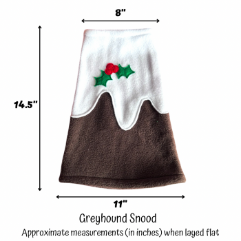 greyhound festive snood size