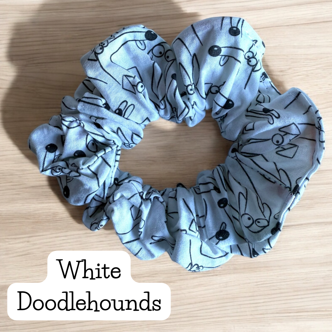 Richard Skipworth White Doodlehounds Scrunchie