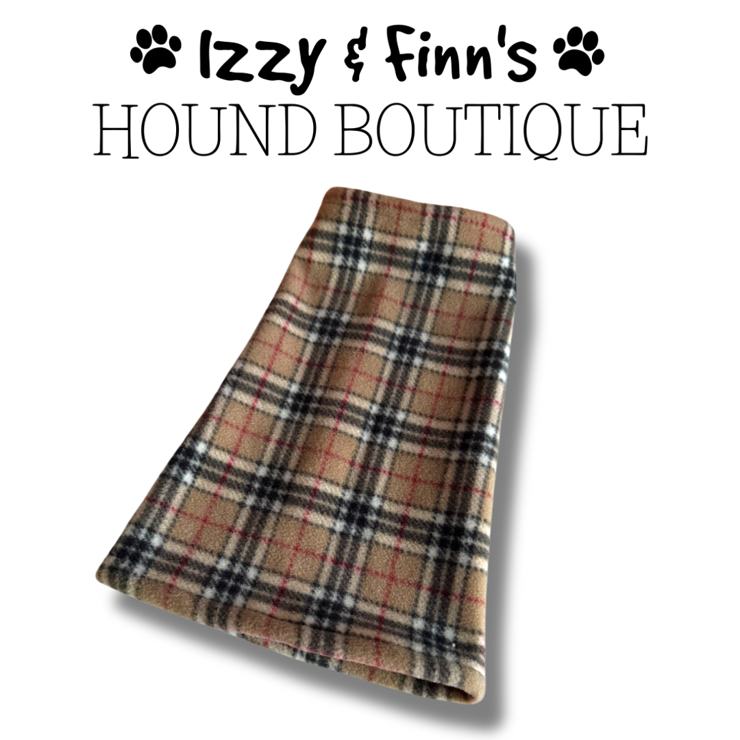 Ready Made - Beige Tartan Fleece Snood