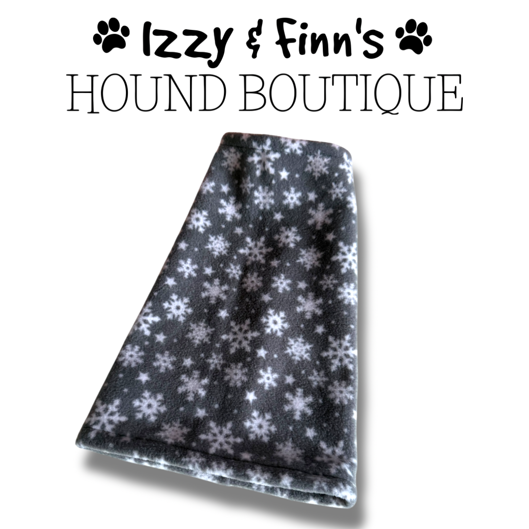 Ready Made - Grey Snowflakes Fleece Snood