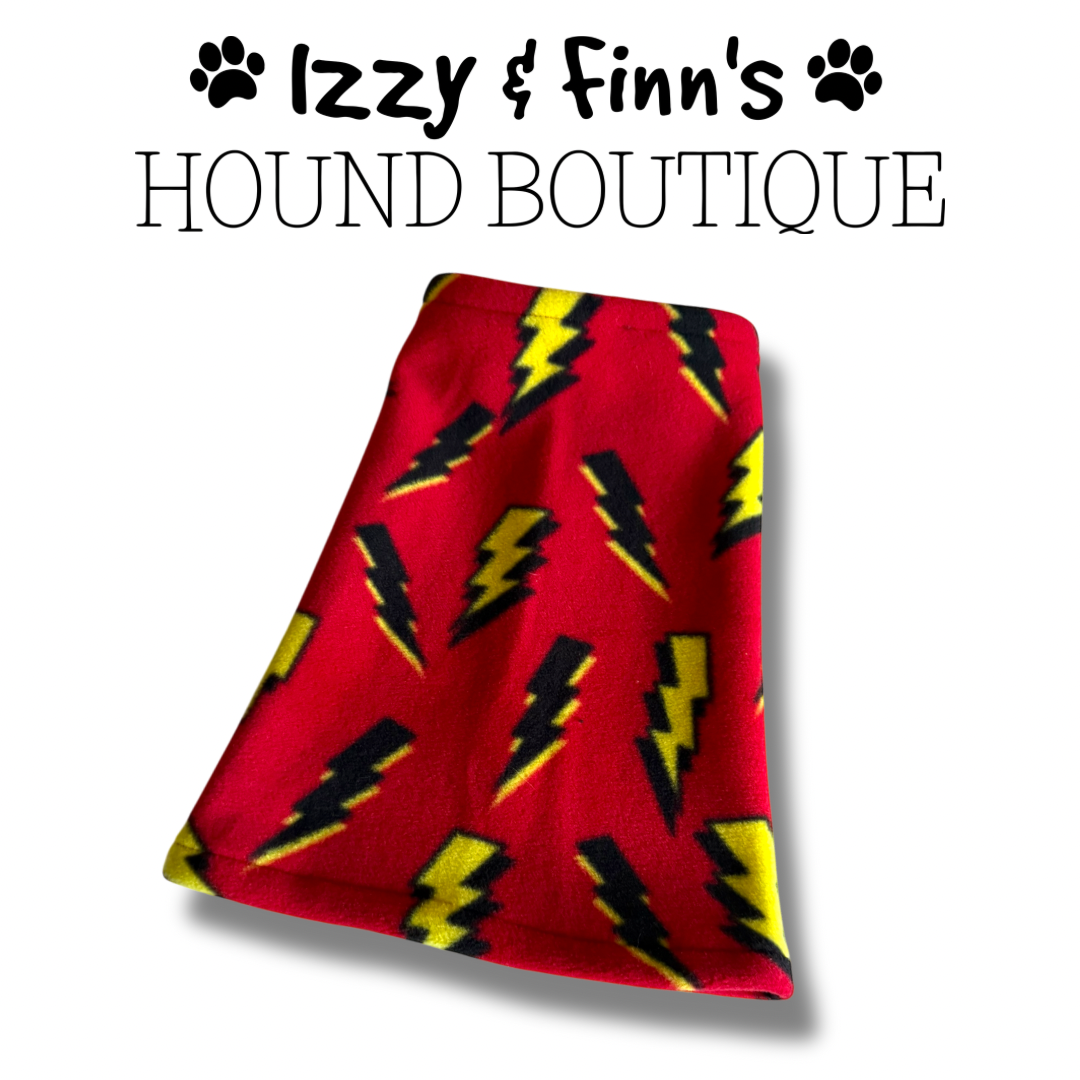 Ready Made - Red Lightning Bolts Fleece Snood