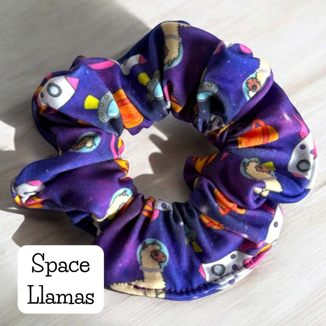 Space Llamas Scrunchie