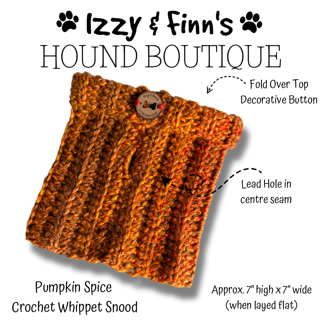 Ready Made - Pumpkin Spice Crocheted Whippet Snood