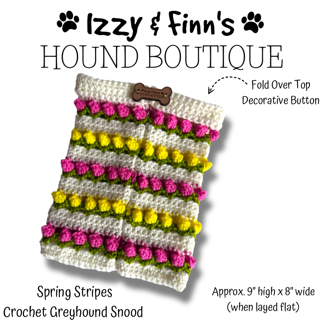 Ready Made - Spring Stripes Crocheted Greyhound Snood