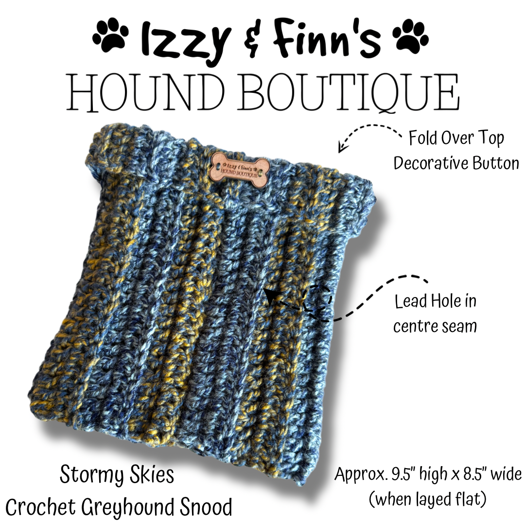 Ready Made - Stormy Skies Chunky Crocheted Greyhound Snood