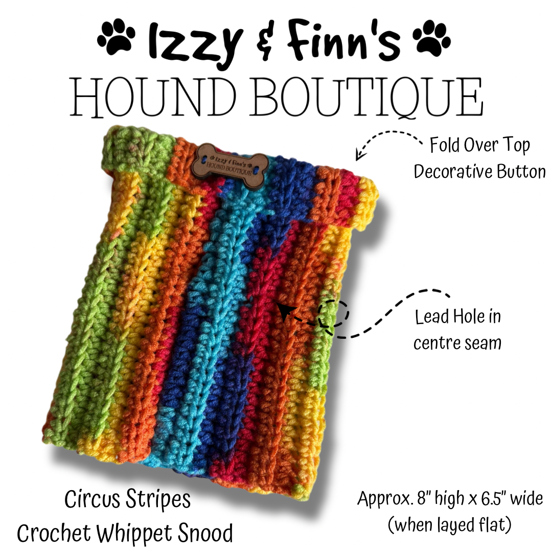 Ready Made - Circus Stripes Chunky Crocheted Whippet Snood