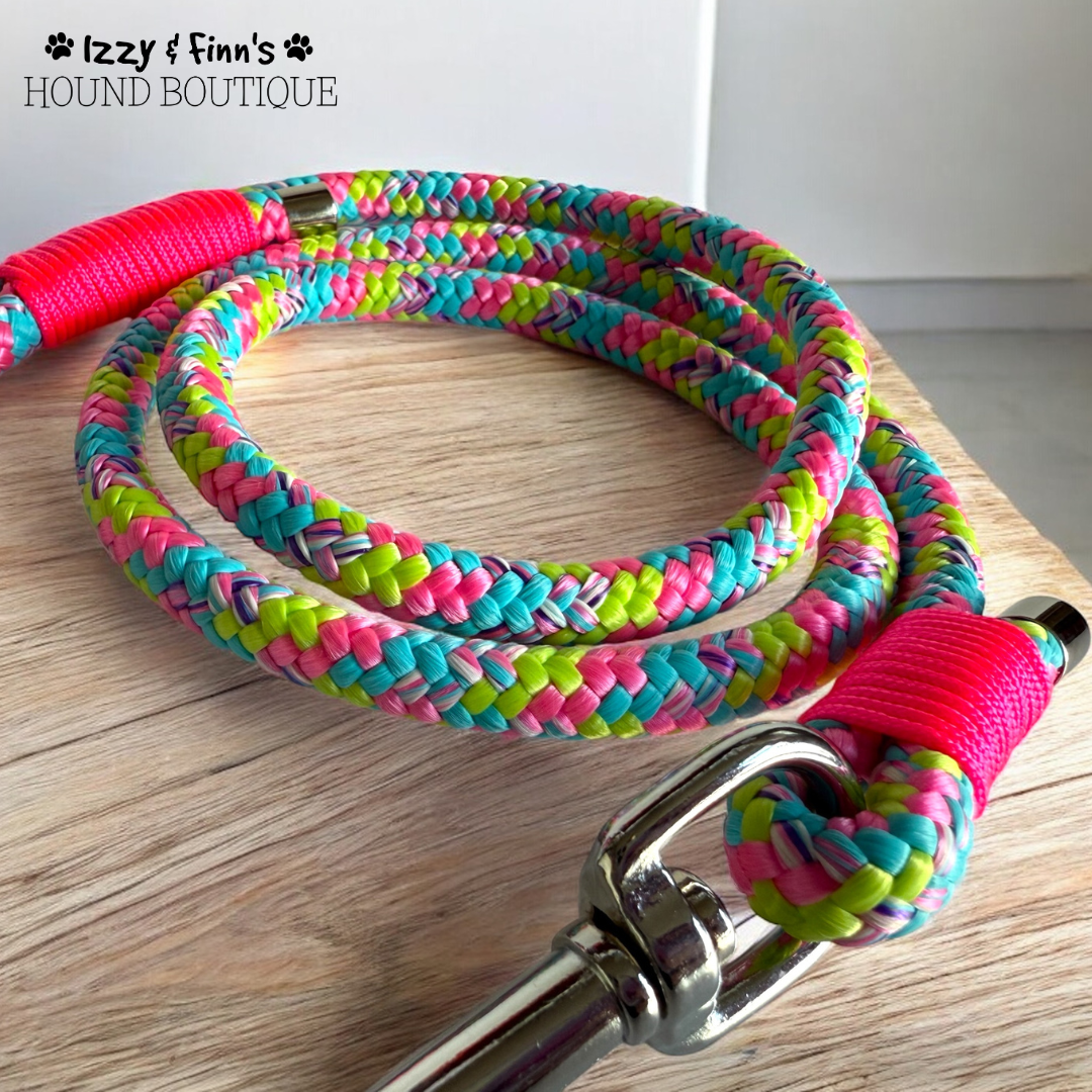 4ft 'Party Time' Braided Rope Clip Lead