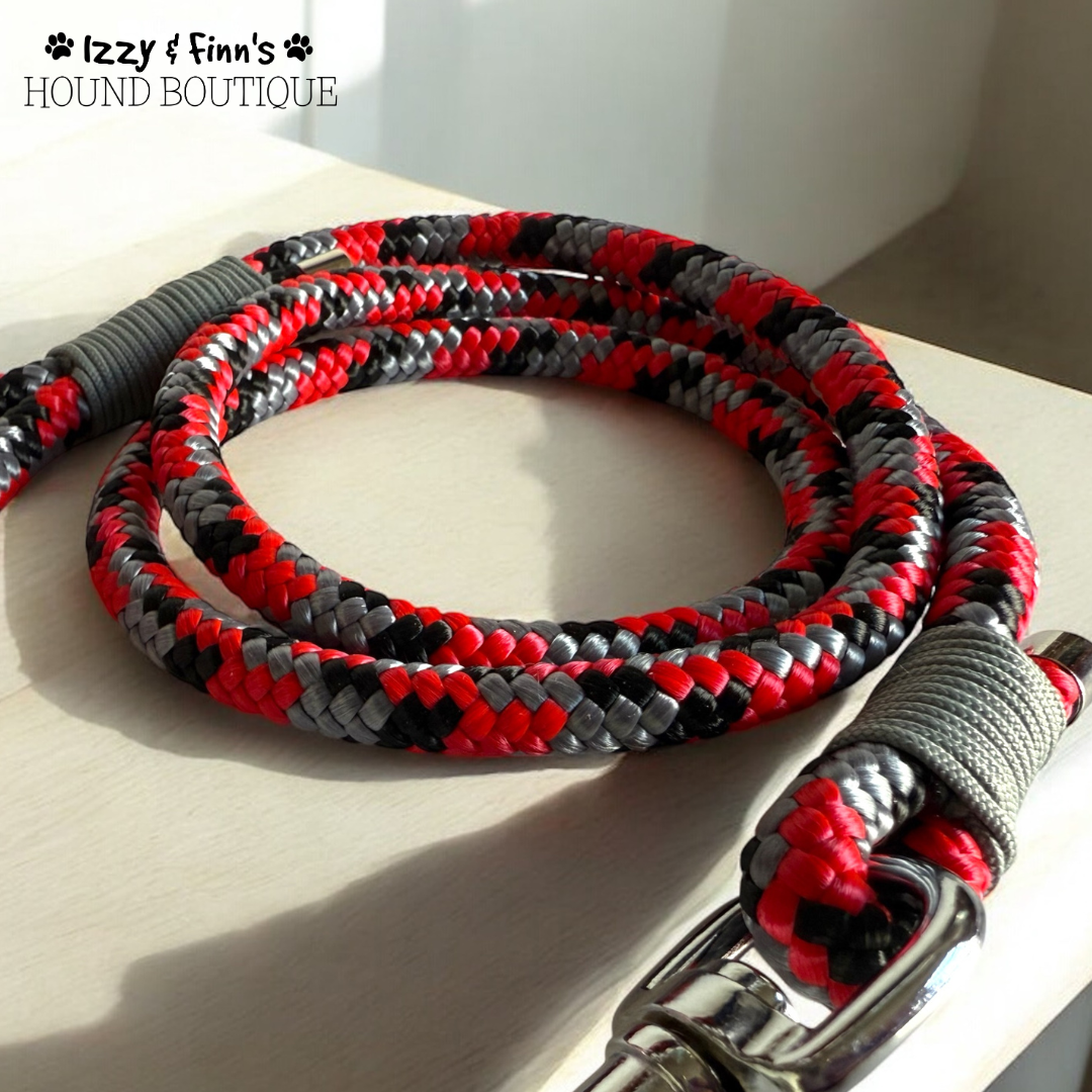 4ft 'Red Pool' Braided Rope Clip Lead