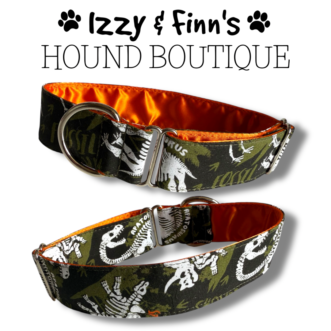 1.5" Dino Skellies Greyhound House Collar