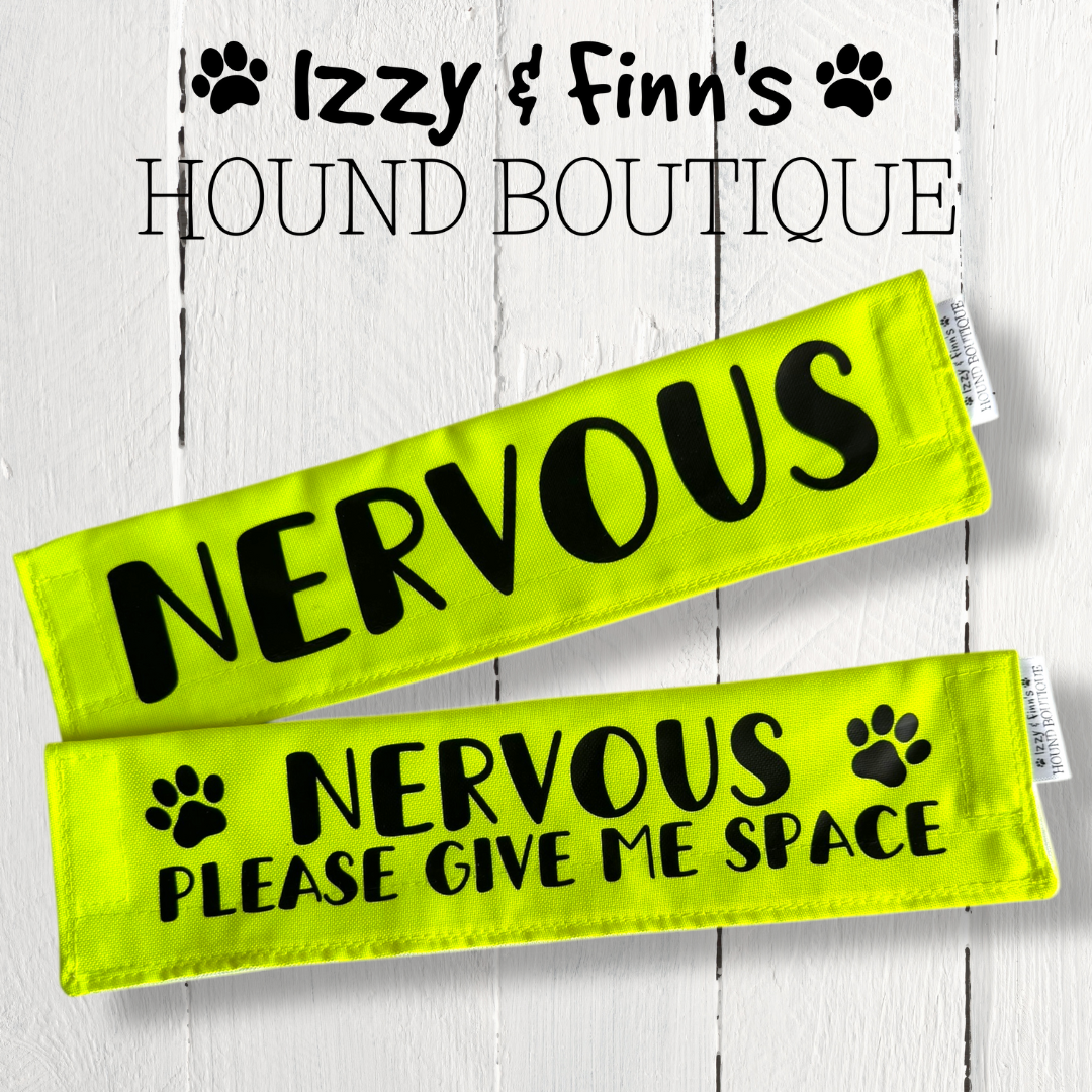 Dog Lead Sleeve Cover - NERVOUS / GIVE ME SPACE