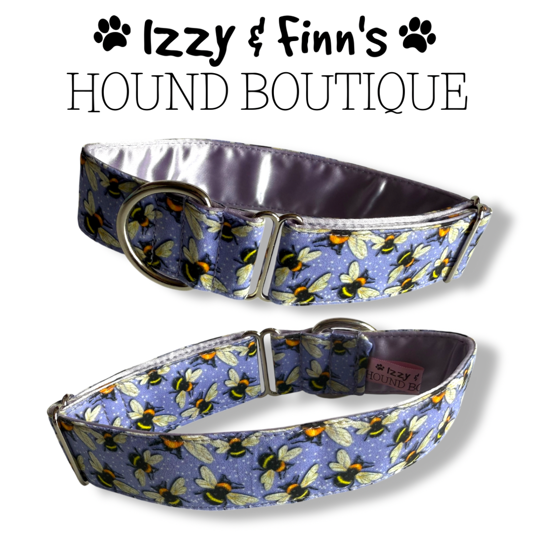 1.5" Mauve Bees Greyhound House Collar