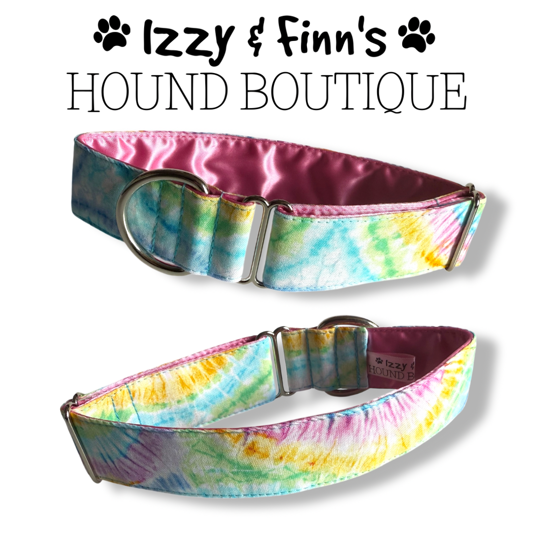 1.5" Pastel Tie Dye Greyhound House Collar