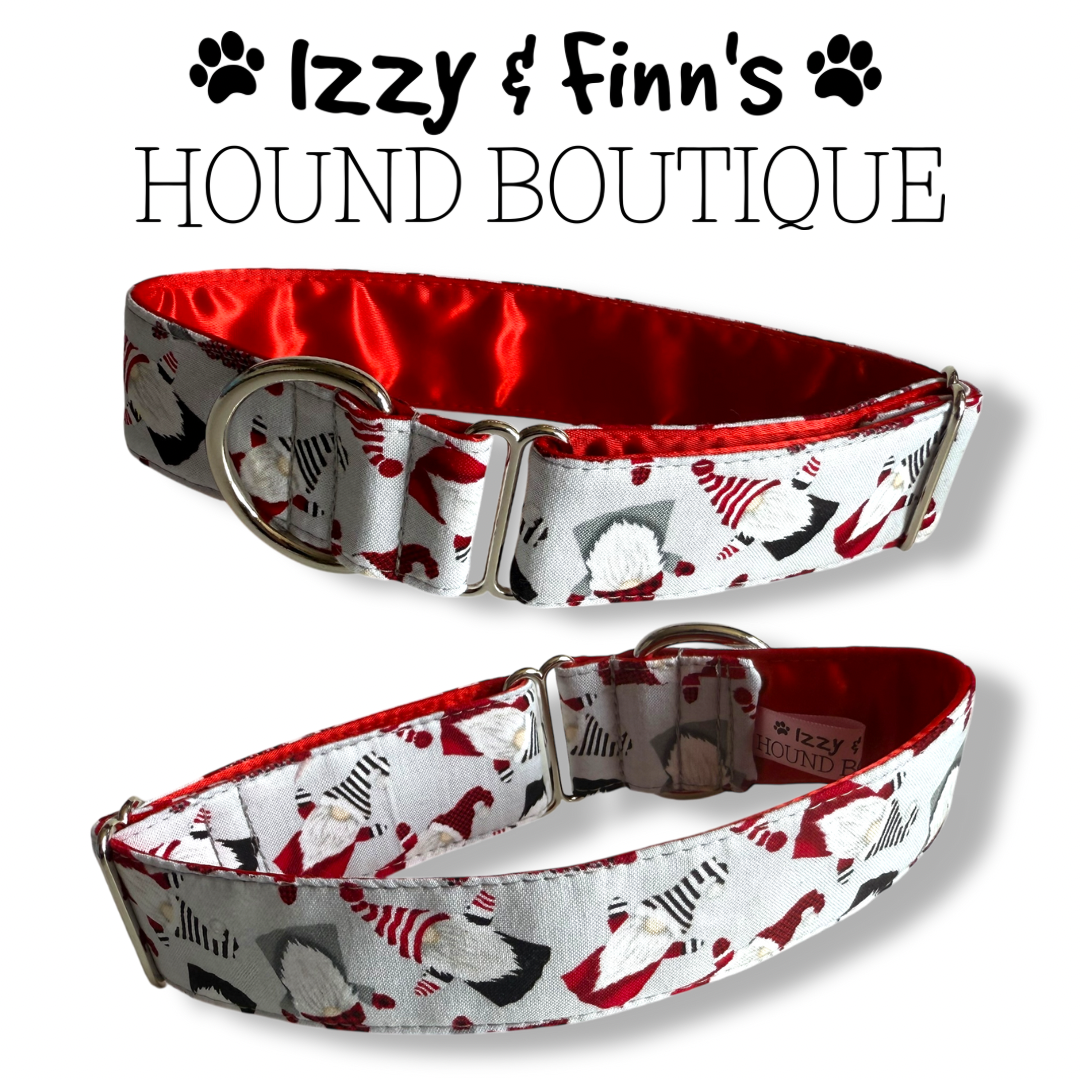 1.5" Gnome for the Holidays Greyhound House Collar
