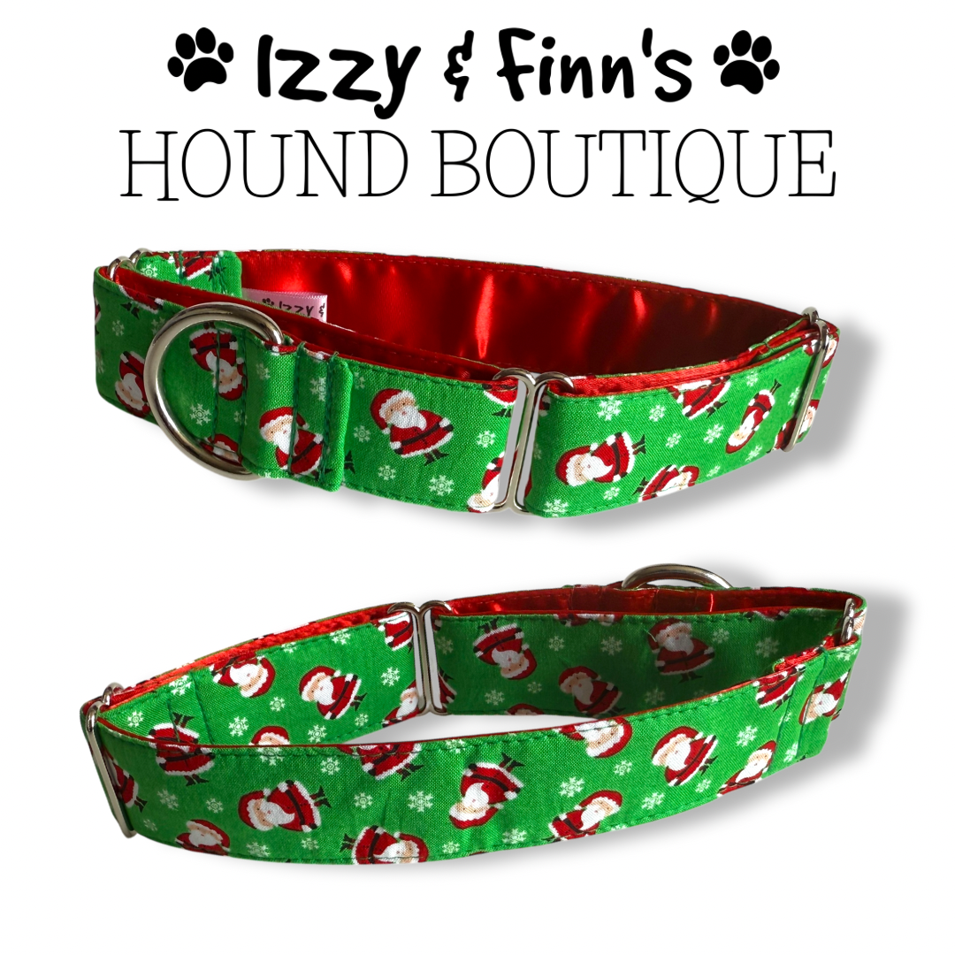 1.5" Mini Santas Greyhound Full Martingale Collar