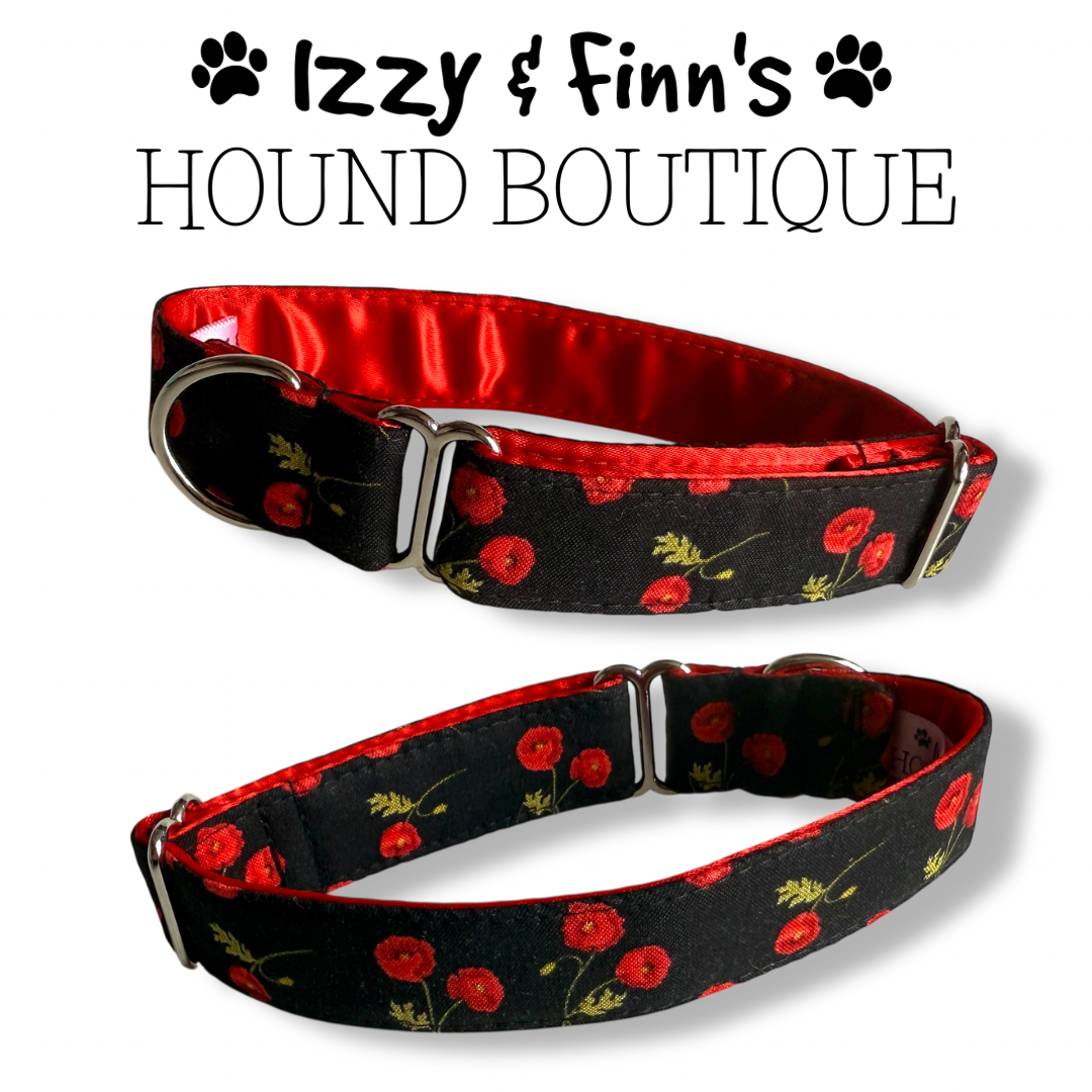 1" Poppy Bunches Whippet House Collar