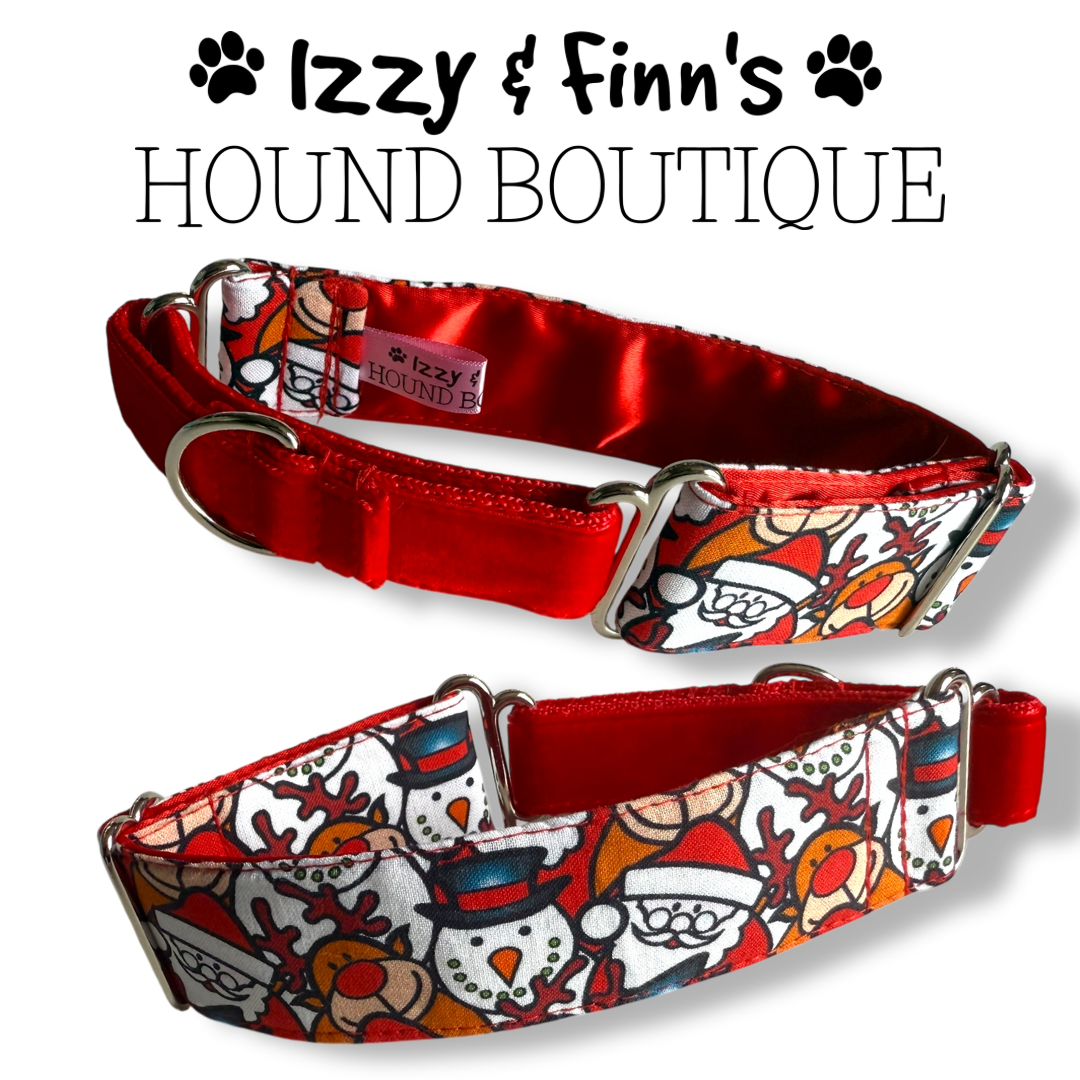 1.5" Festive Friends Half Martingale Collar