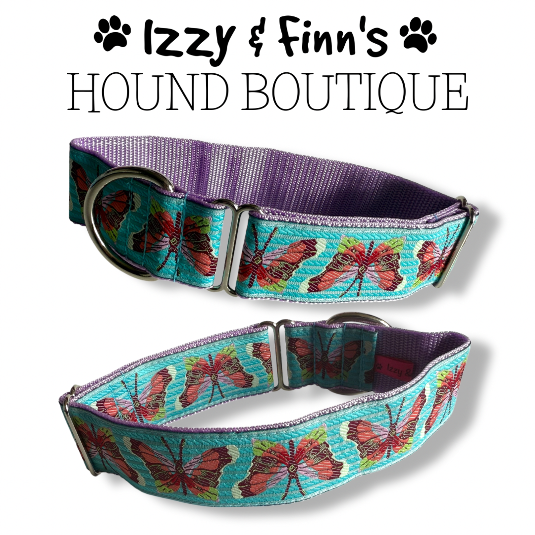 1.5" 'Butterlies' Greyhound Jacquard House Collar