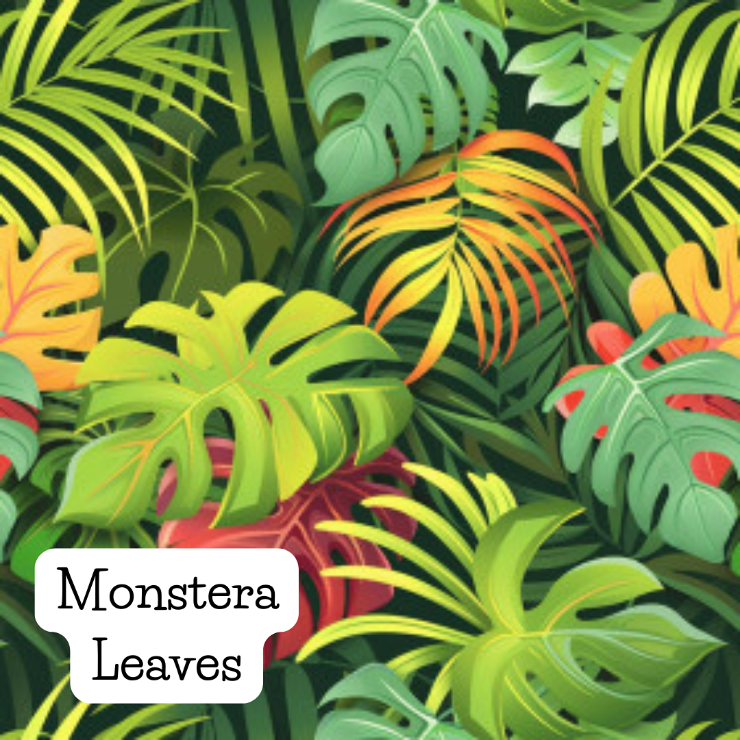 Monstera Leaves Waterproof Fabric