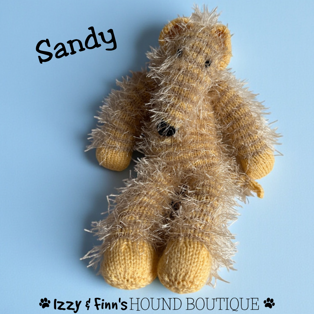 Sandy - The Knitted Sock Dog
