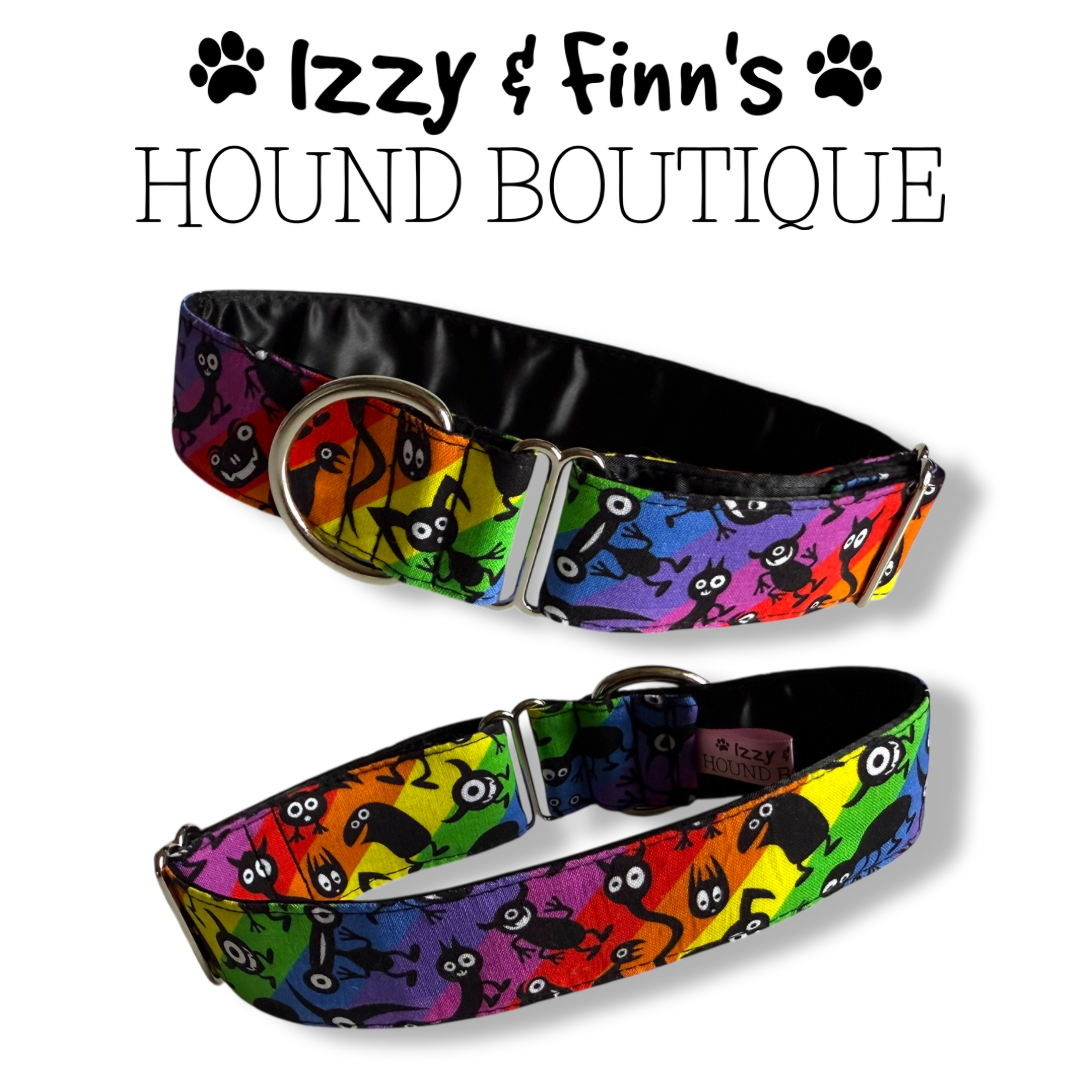 1.5" Rainbow Creepers Greyhound House Collar