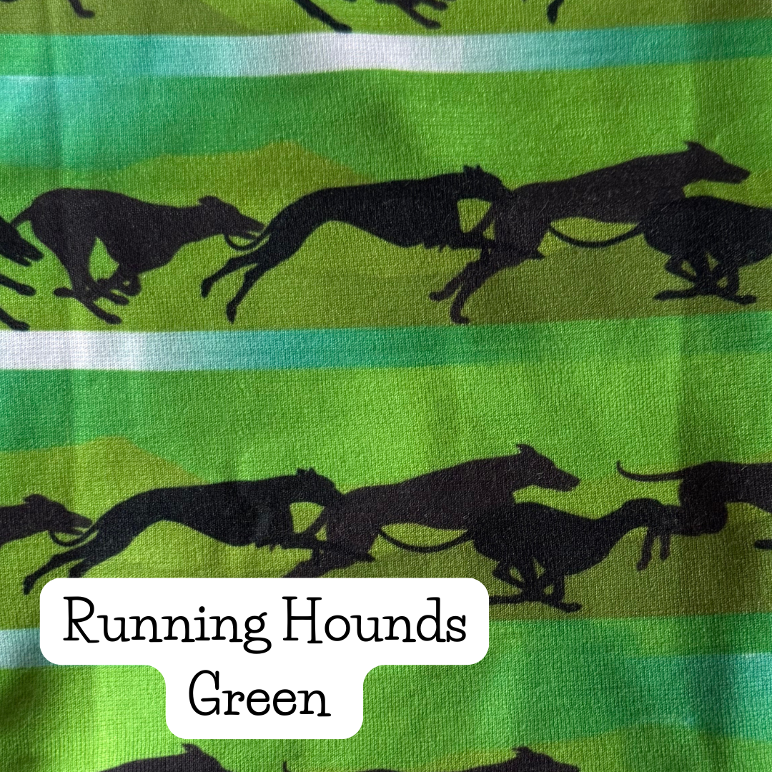 Green Running Hounds Infinity Scarf