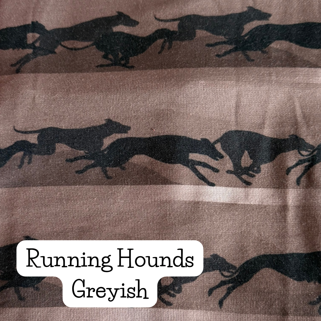 Greyish Running Hounds Infinity Scarf