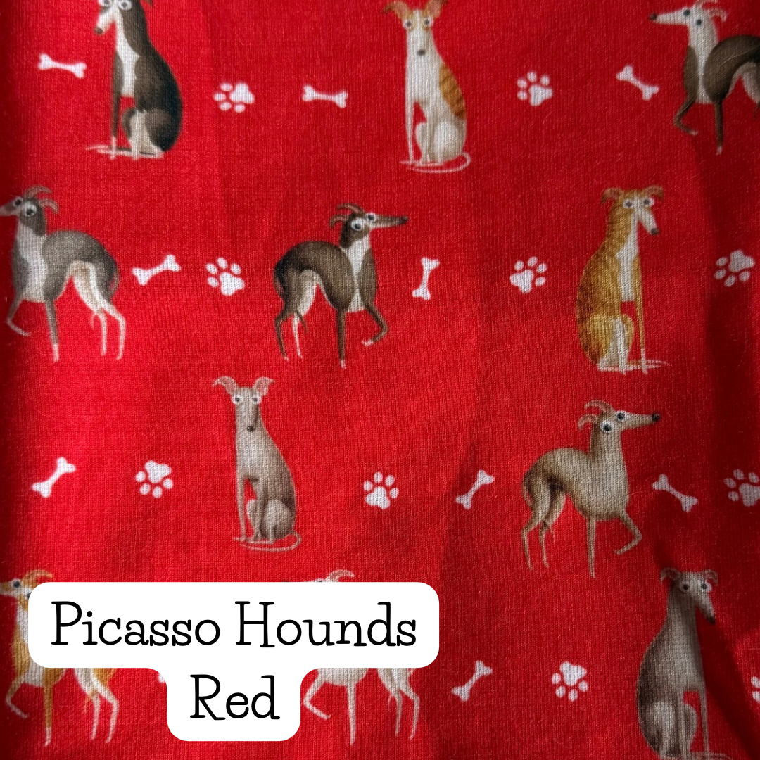 Red Picasso Hounds Infinity Scarf