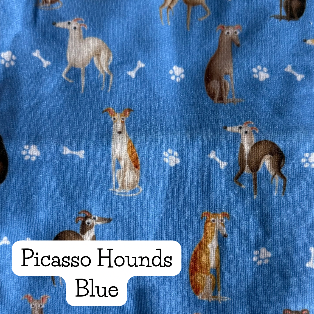 Blue Picasso Hounds Infinity Scarf