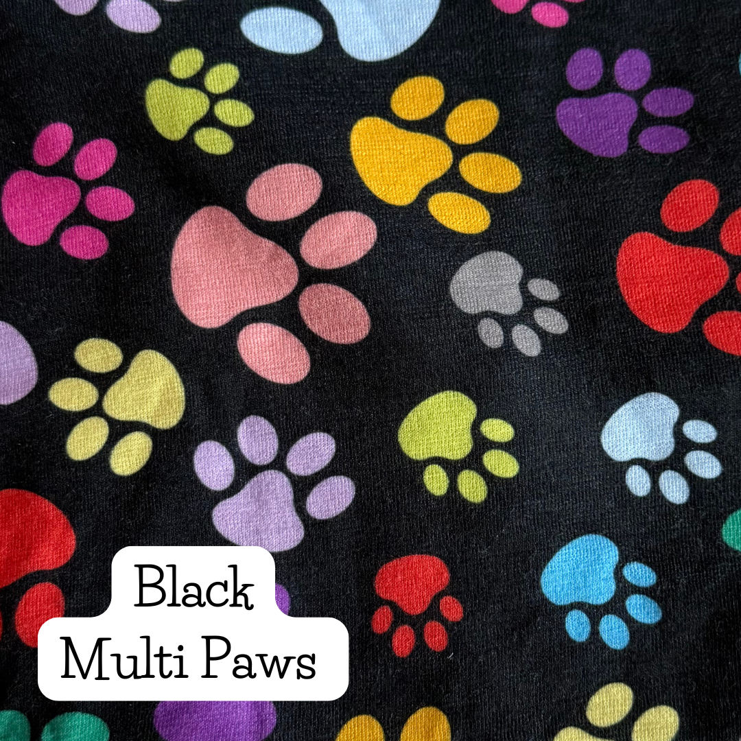 Black Multi Paws Infinity Scarf